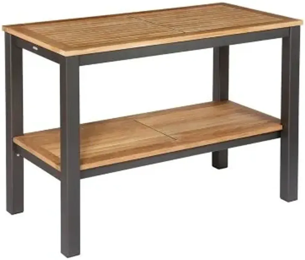 Aura Outdoor Serving Table with Teak Top