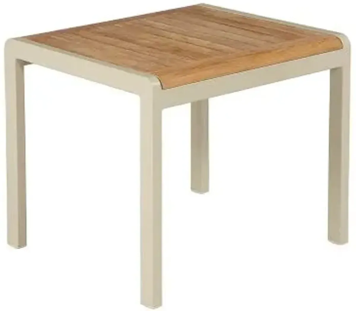 Aura Outdoor Side Table with Teak Top