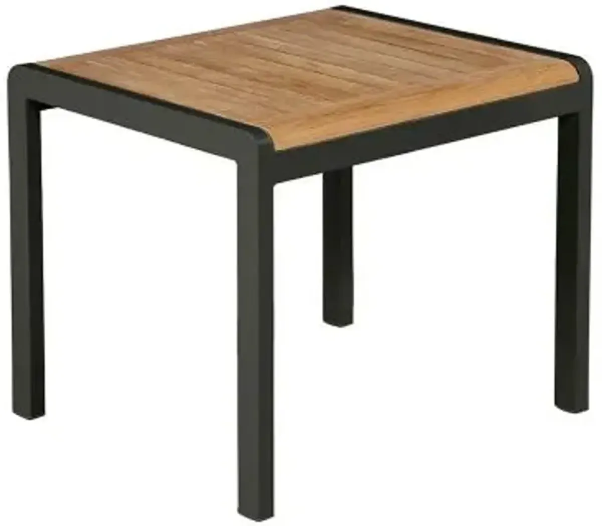Aura Outdoor Side Table with Teak Top