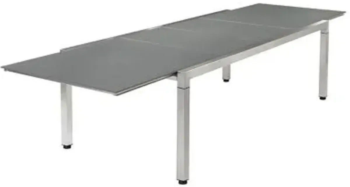 Equinox Stainless Steel Extending Outdoor Dining Table