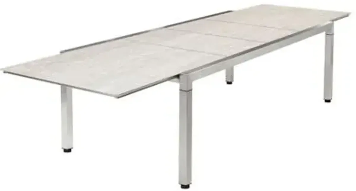 Equinox Stainless Steel Extending Outdoor Dining Table