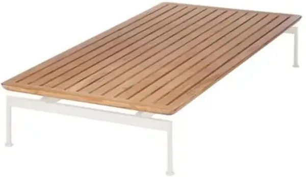 Layout Rectangular Outdoor Coffee Table with Teak Top