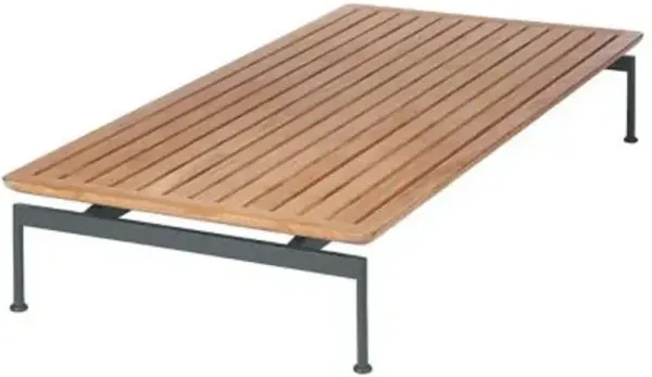 Layout Rectangular Outdoor Coffee Table with Teak Top