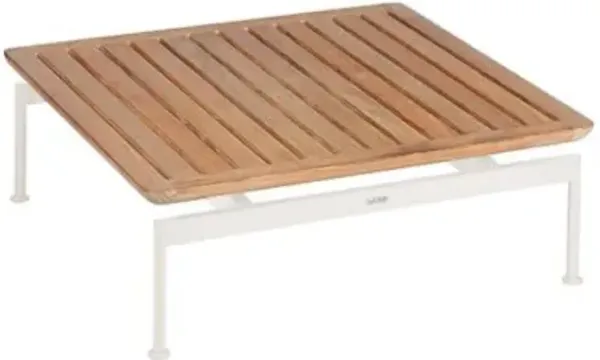 Layout Low Square Outdoor Table with Teak Top