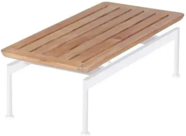 Layout Narrow Outdoor Coffee Table with Teak Top