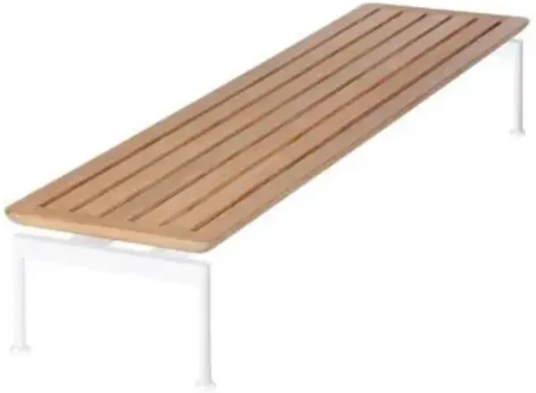 Layout Narrow Outdoor Coffee Table with Teak Top