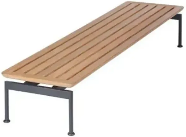 Layout Narrow Outdoor Coffee Table with Teak Top