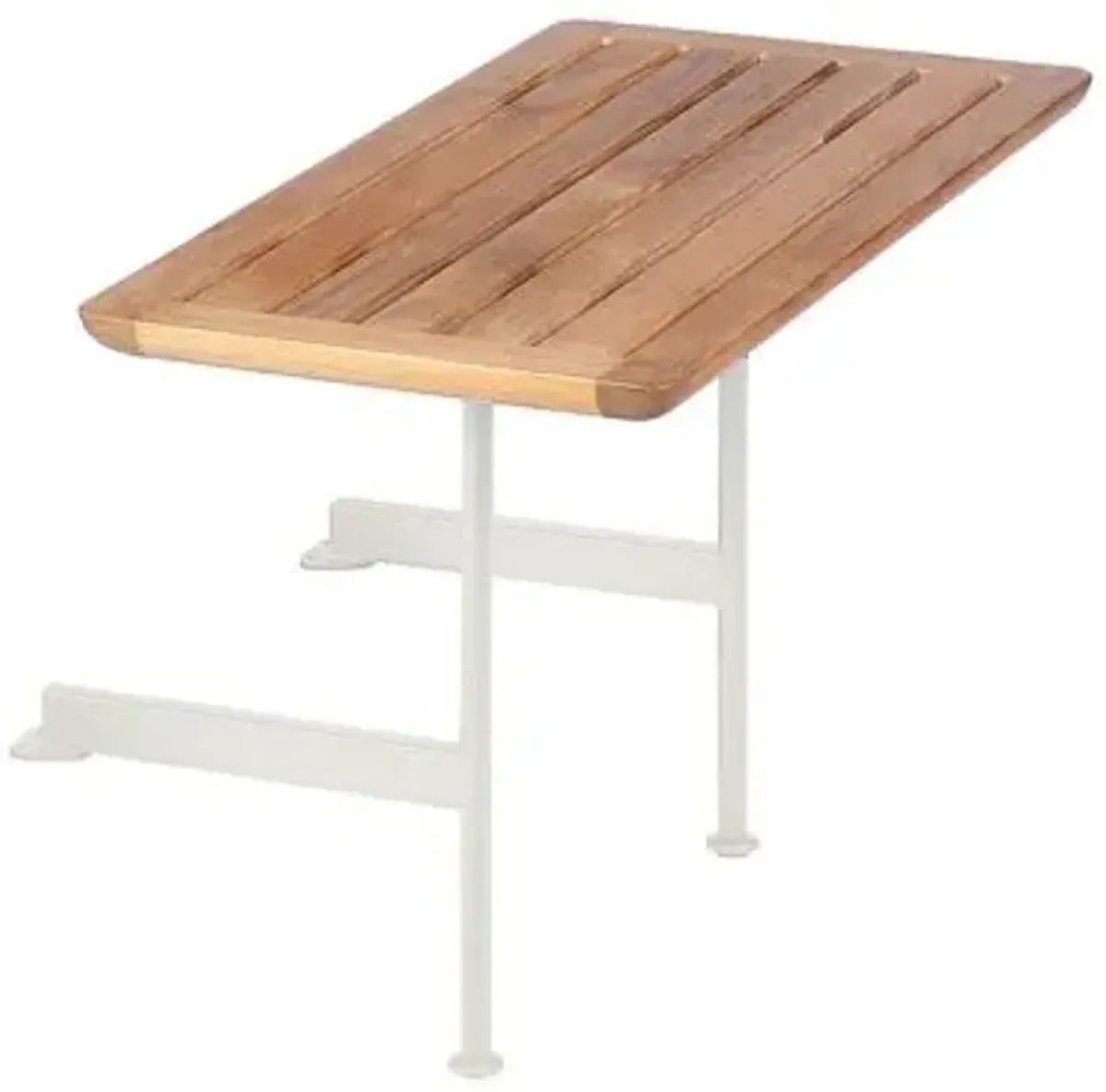 Layout Outdoor Side Table with Teak Top