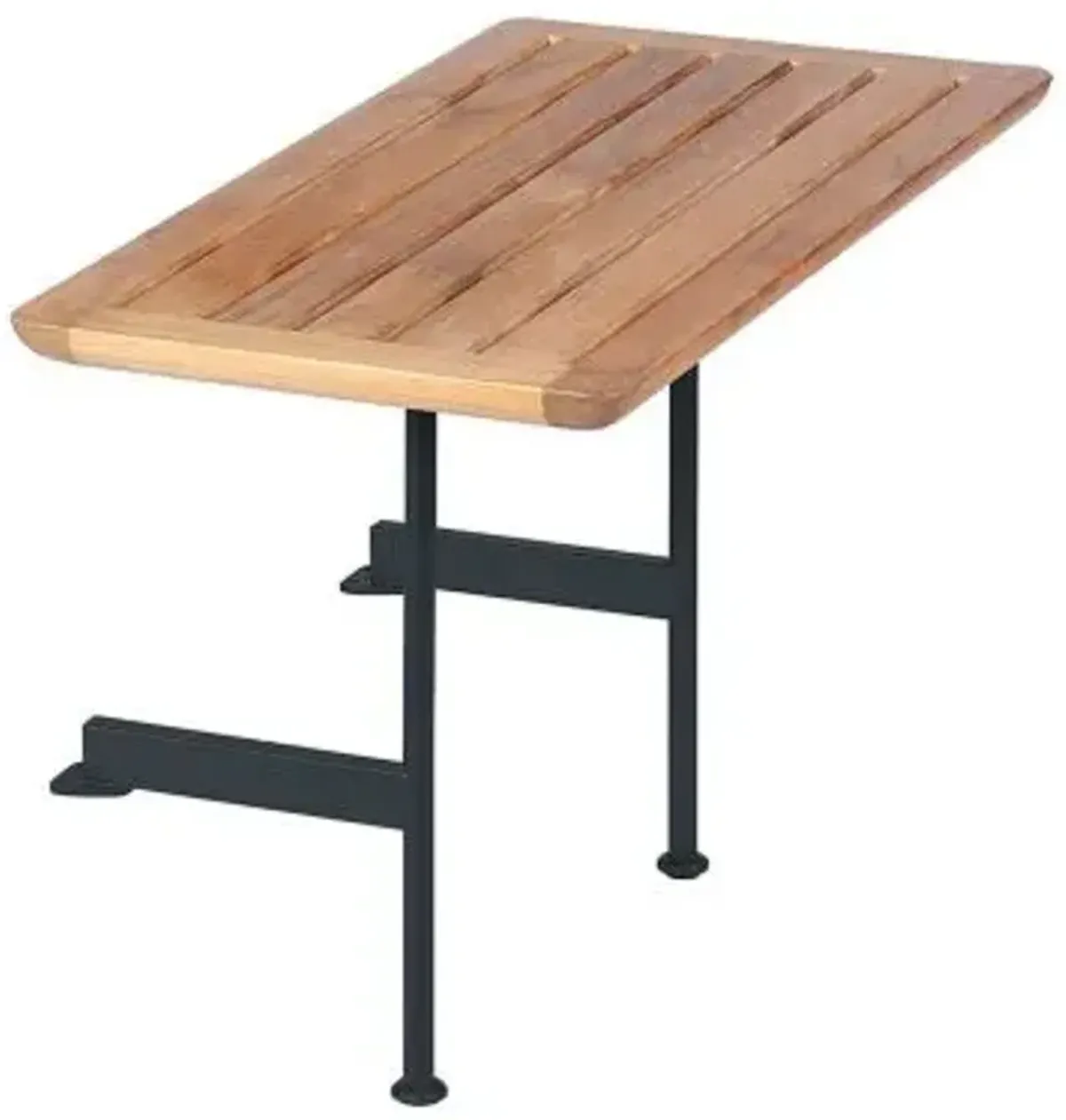 Layout Outdoor Side Table with Teak Top