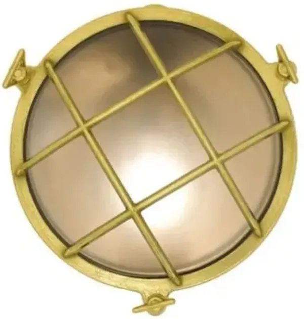Brass Bulkhead Outdoor Wall Sconce