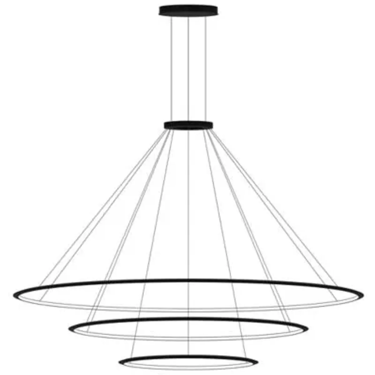 Circular LED 3 Tier Chandelier