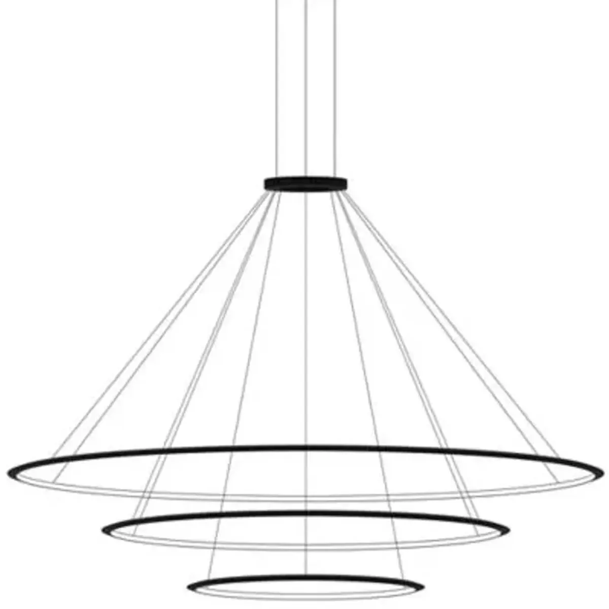 Circular LED 3 Tier Chandelier