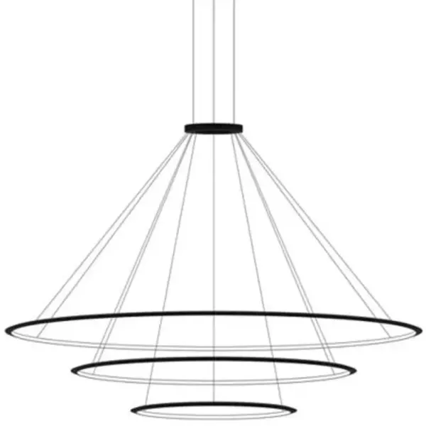 Circular LED 3 Tier Chandelier