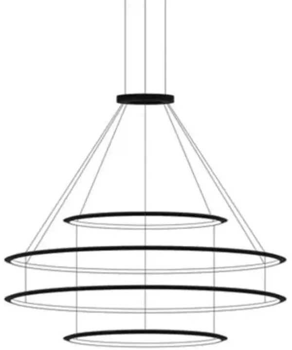 Circular LED 4 Tier Chandelier