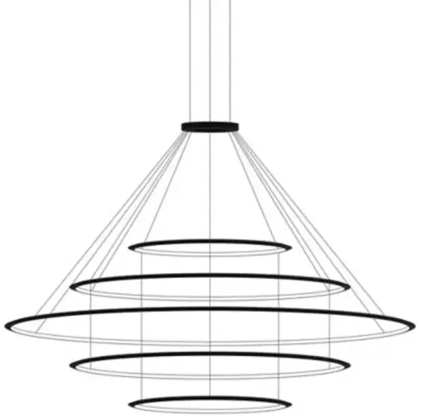 Circular LED 5 Tier Chandelier