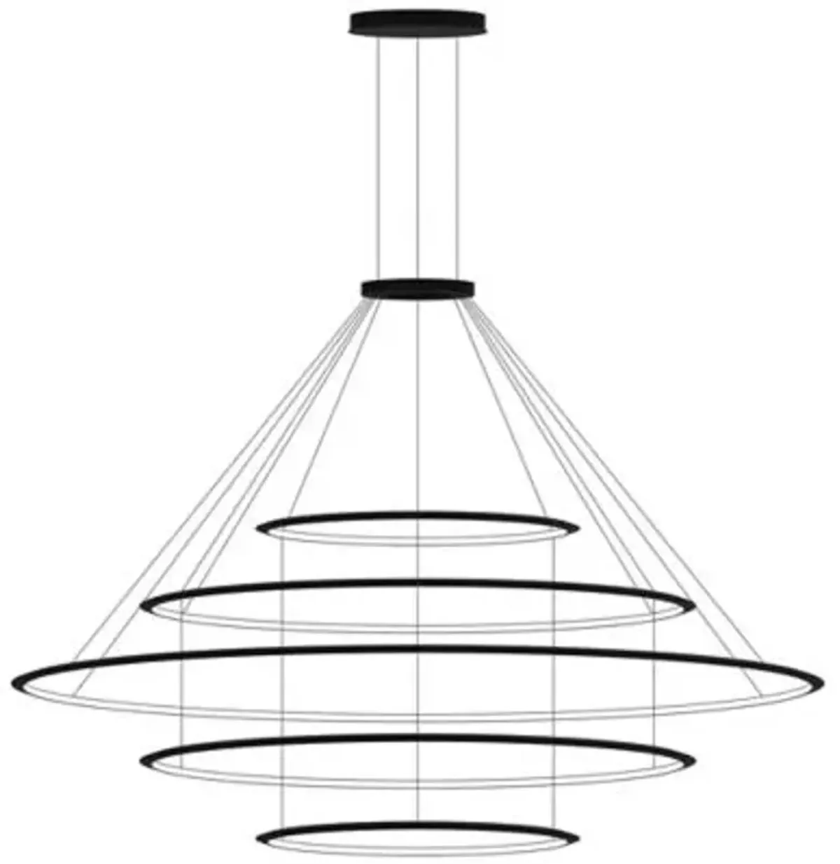 Circular LED 5 Tier Chandelier