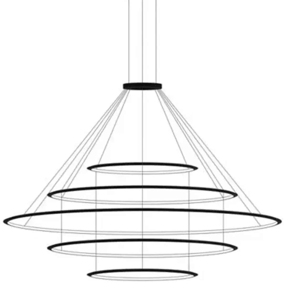 Circular LED 5 Tier Chandelier