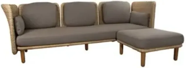 Arch Outdoor 3-Seater Sofa with LowArm/Backrest & Ottoman