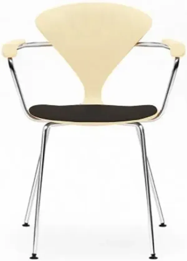 Cherner Metal Base Armchair with Seat Pad