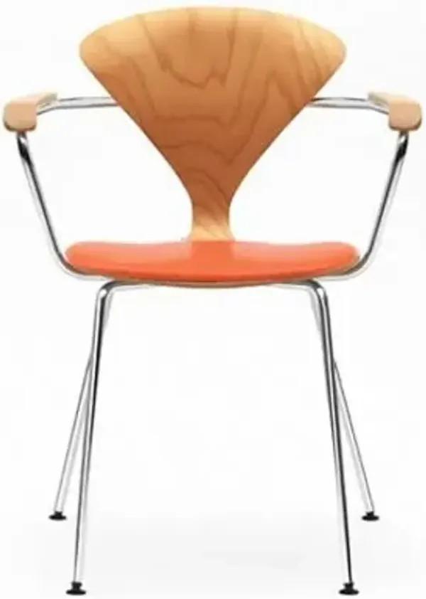 Cherner Metal Base Armchair with Seat Pad