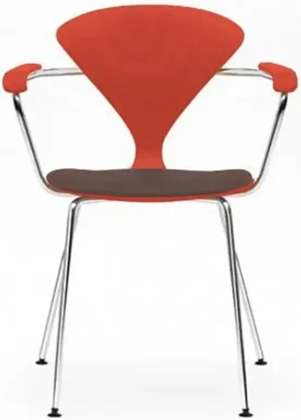 Cherner Metal Base Armchair with Seat Pad