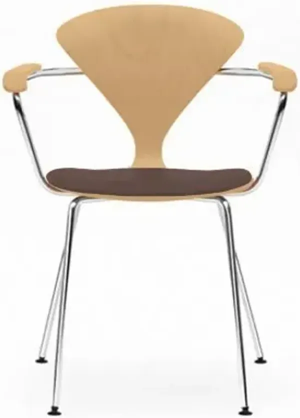 Cherner Metal Base Armchair with Seat Pad