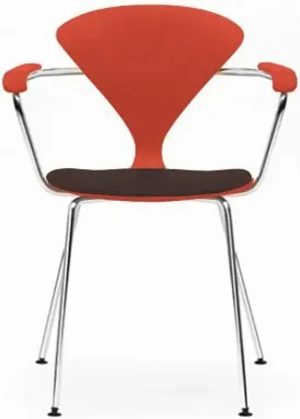 Cherner Metal Base Armchair with Seat Pad