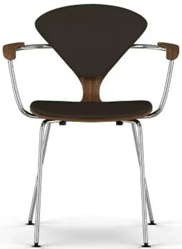 Cherner Seat and Back Upholstered Metal Base Armchair