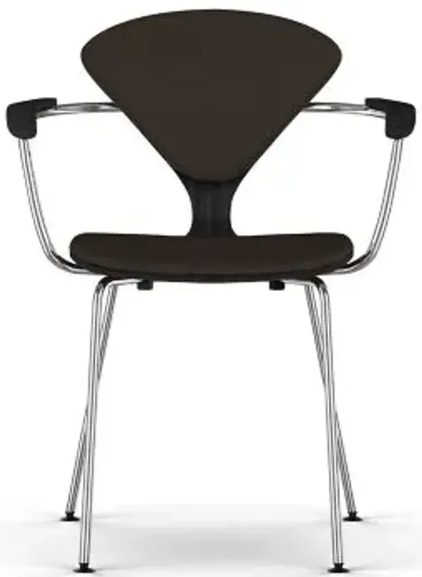Cherner Seat and Back Upholstered Metal Base Armchair