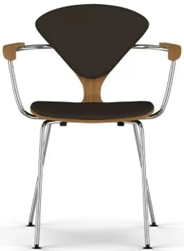 Cherner Seat and Back Upholstered Metal Base Armchair