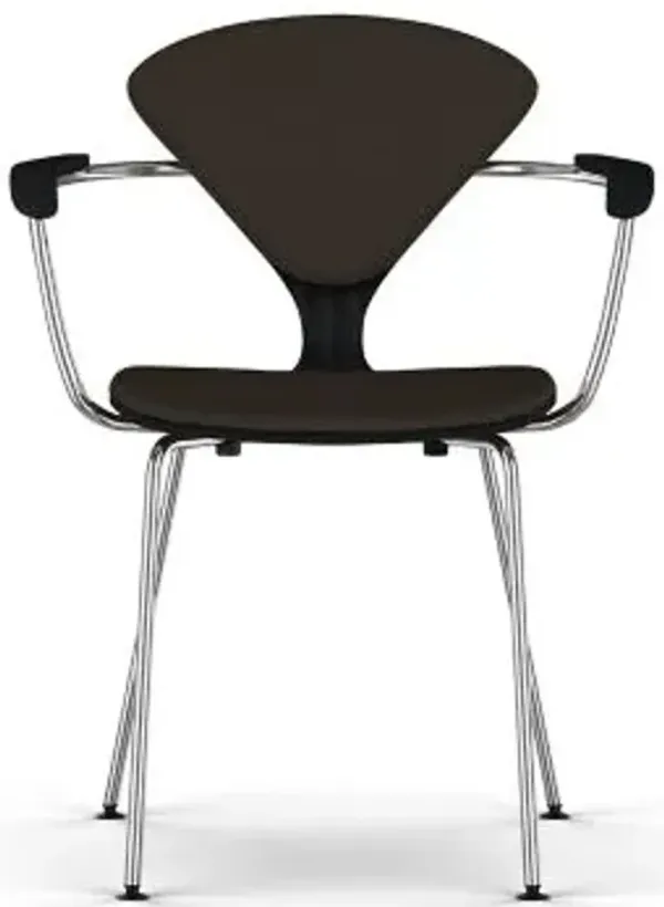 Cherner Seat and Back Upholstered Metal Base Armchair