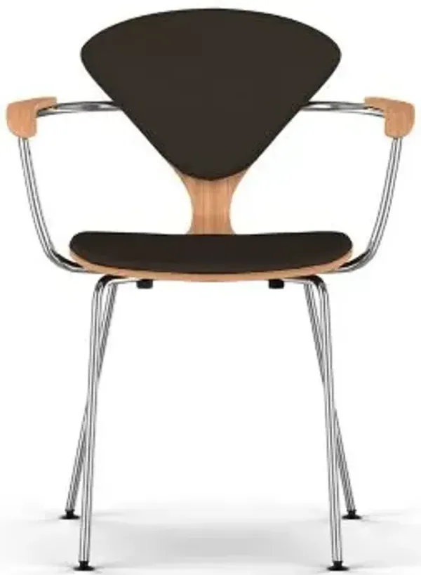 Cherner Seat and Back Upholstered Metal Base Armchair
