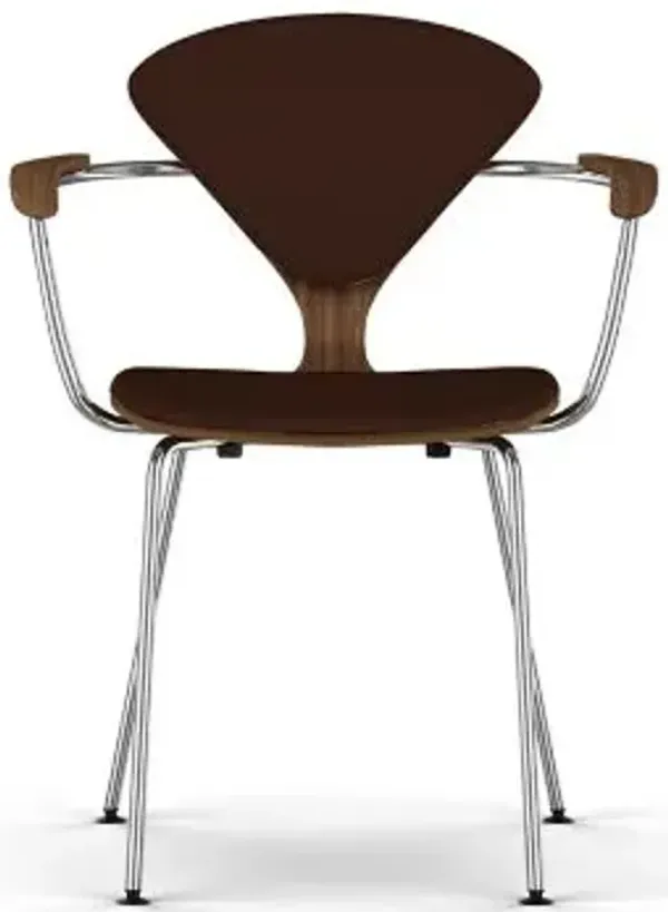 Cherner Seat and Back Upholstered Metal Base Armchair