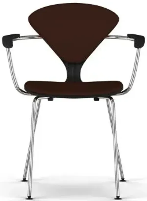 Cherner Seat and Back Upholstered Metal Base Armchair