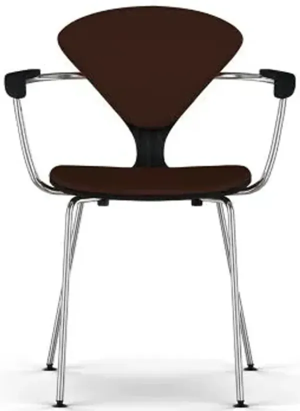 Cherner Seat and Back Upholstered Metal Base Armchair