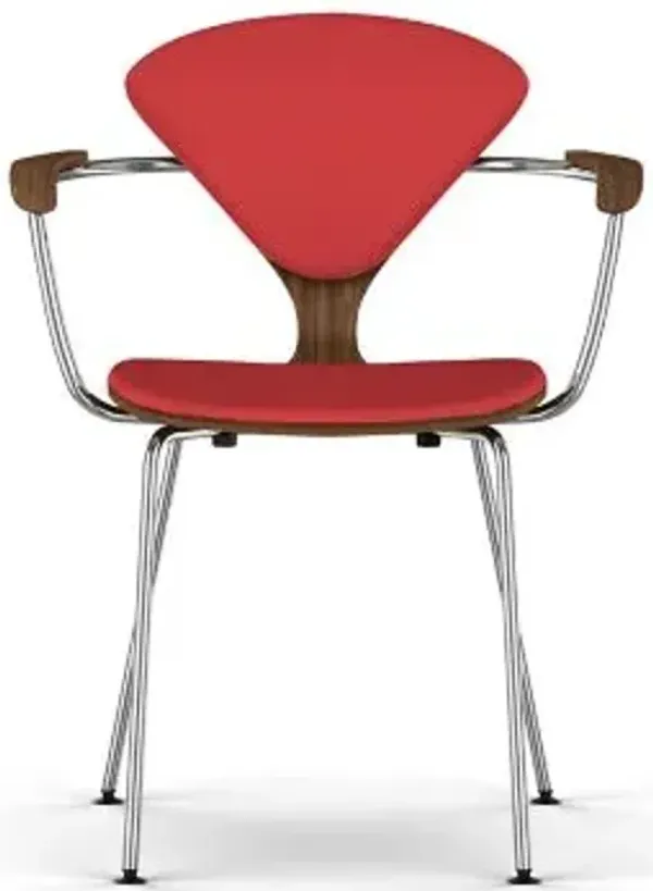 Cherner Seat and Back Upholstered Metal Base Armchair