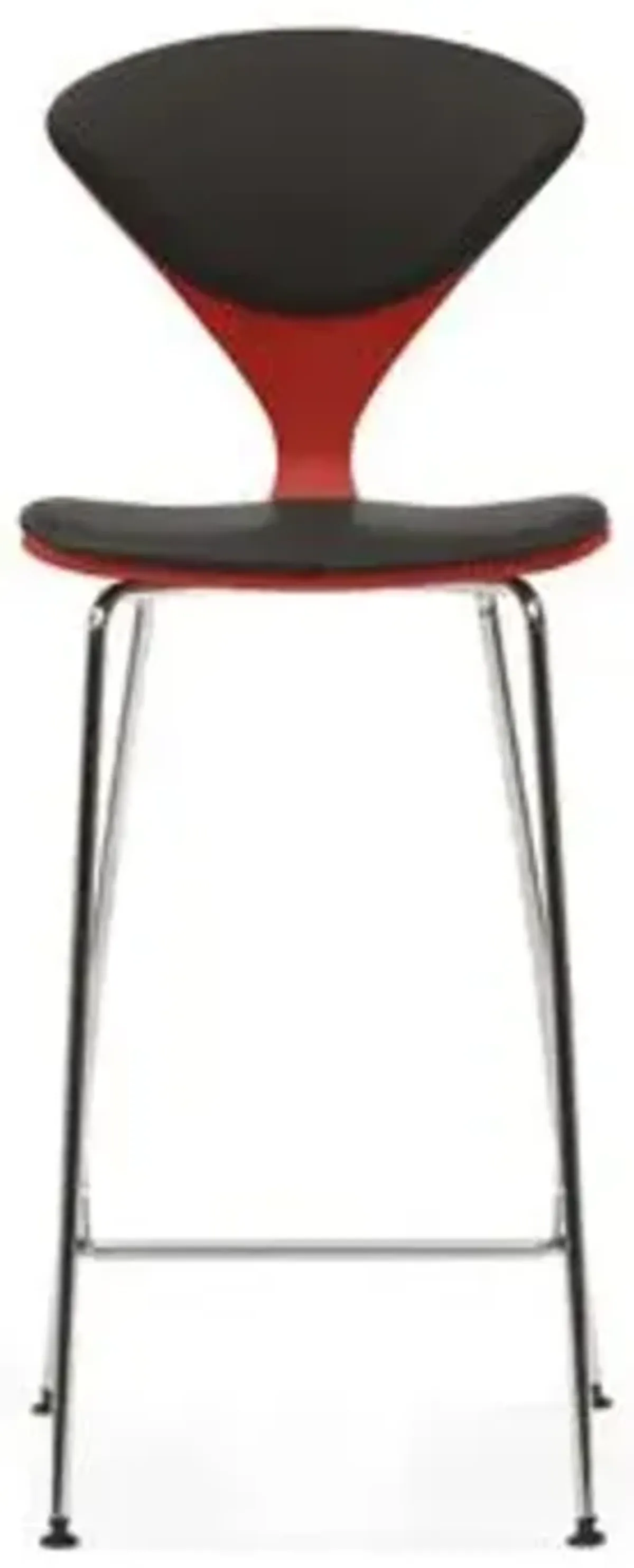 Cherner Seat and Back Upholstered Metal Base Stool