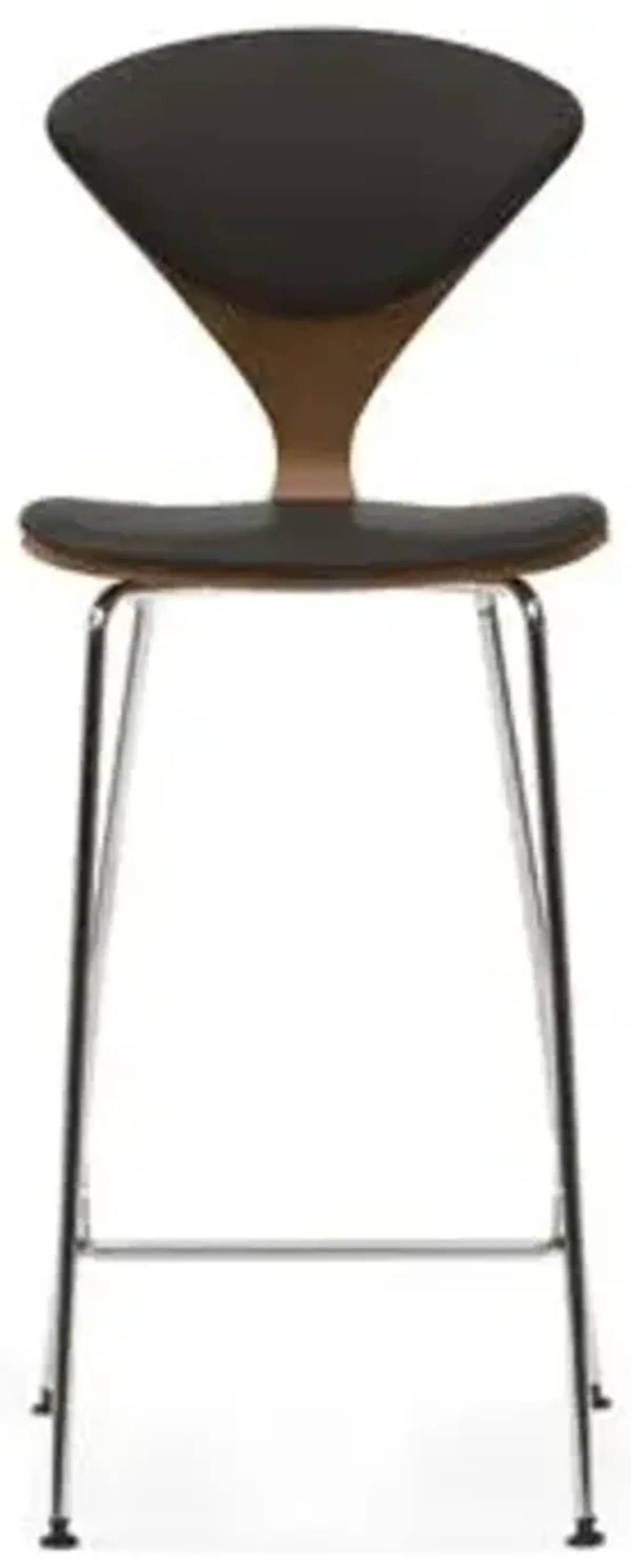 Cherner Seat and Back Upholstered Metal Base Stool