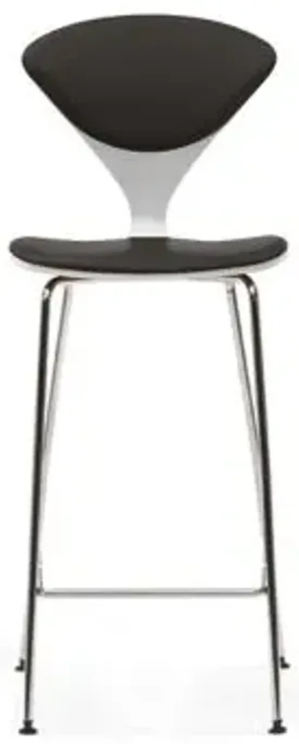Cherner Seat and Back Upholstered Metal Base Stool