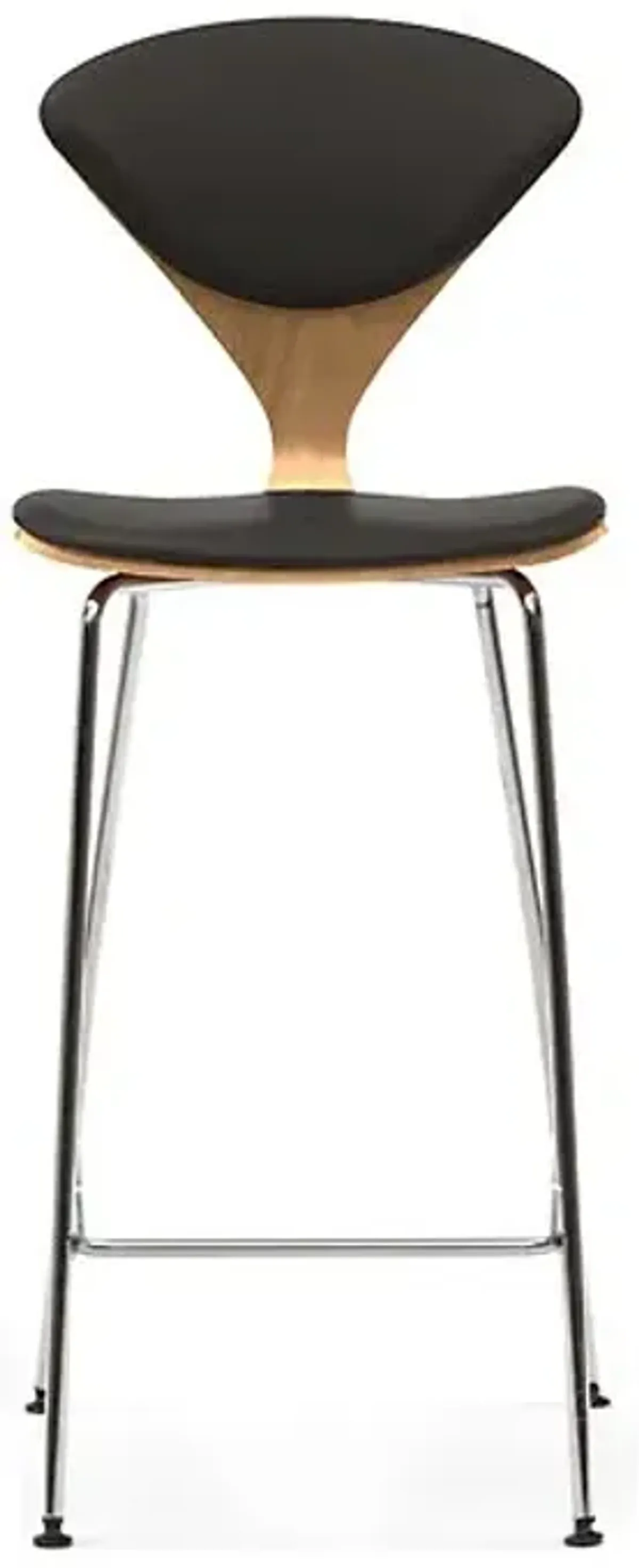 Cherner Seat and Back Upholstered Metal Base Stool