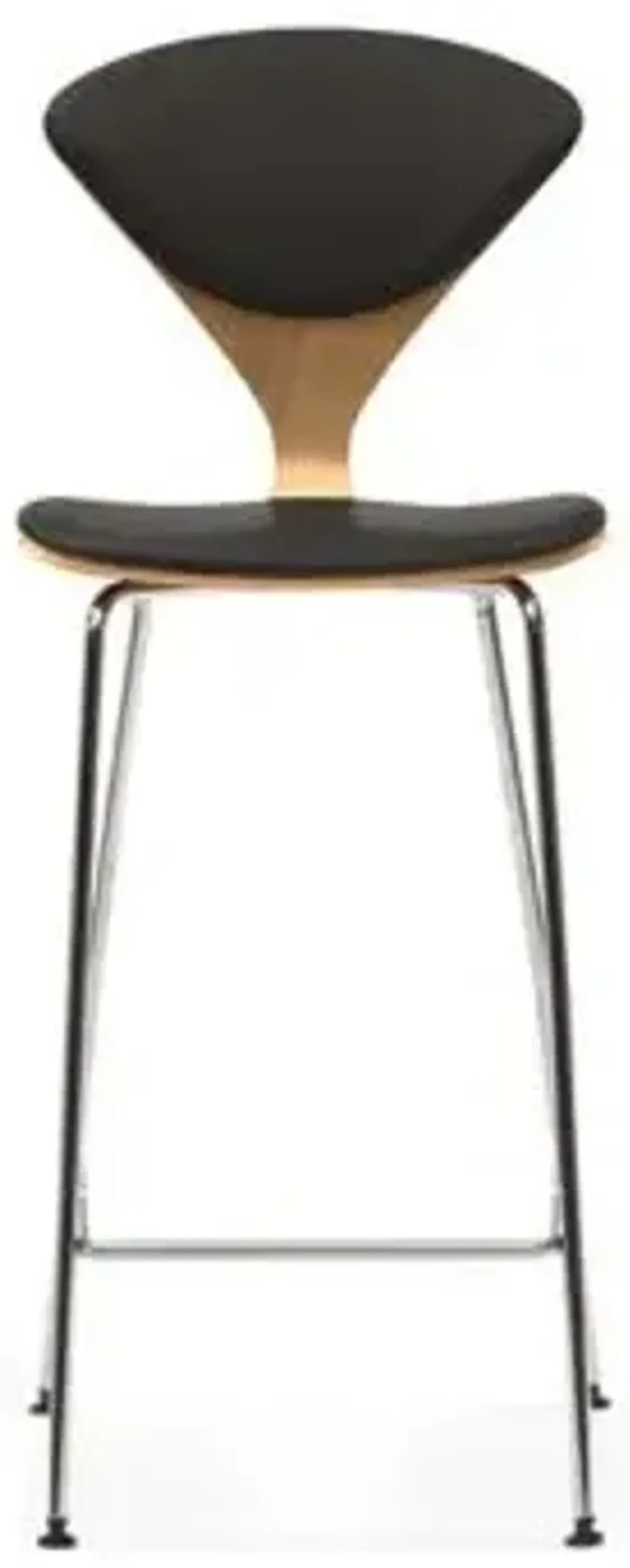 Cherner Seat and Back Upholstered Metal Base Stool