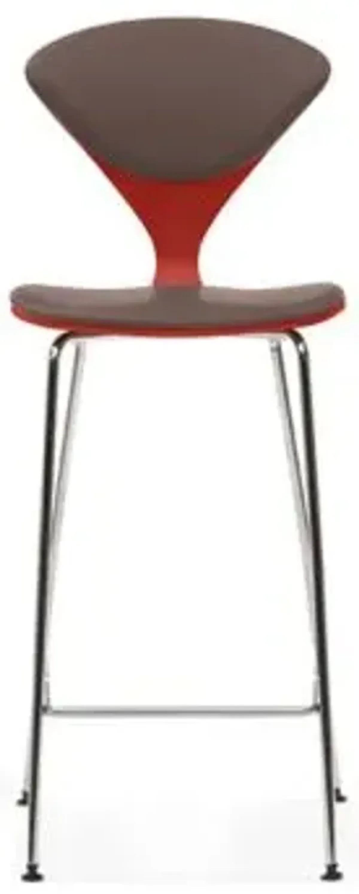 Cherner Seat and Back Upholstered Metal Base Stool