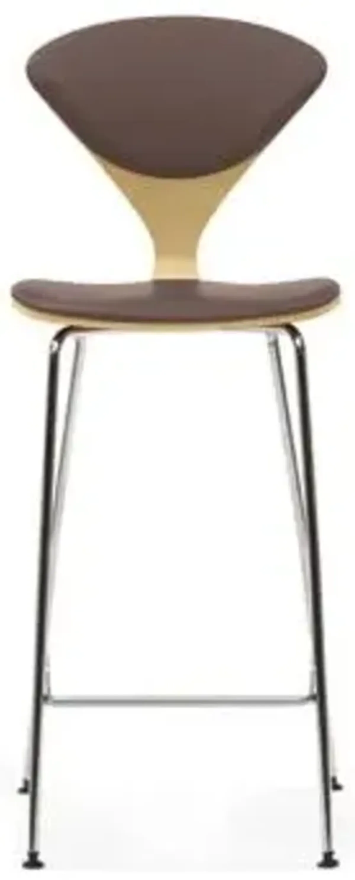 Cherner Seat and Back Upholstered Metal Base Stool