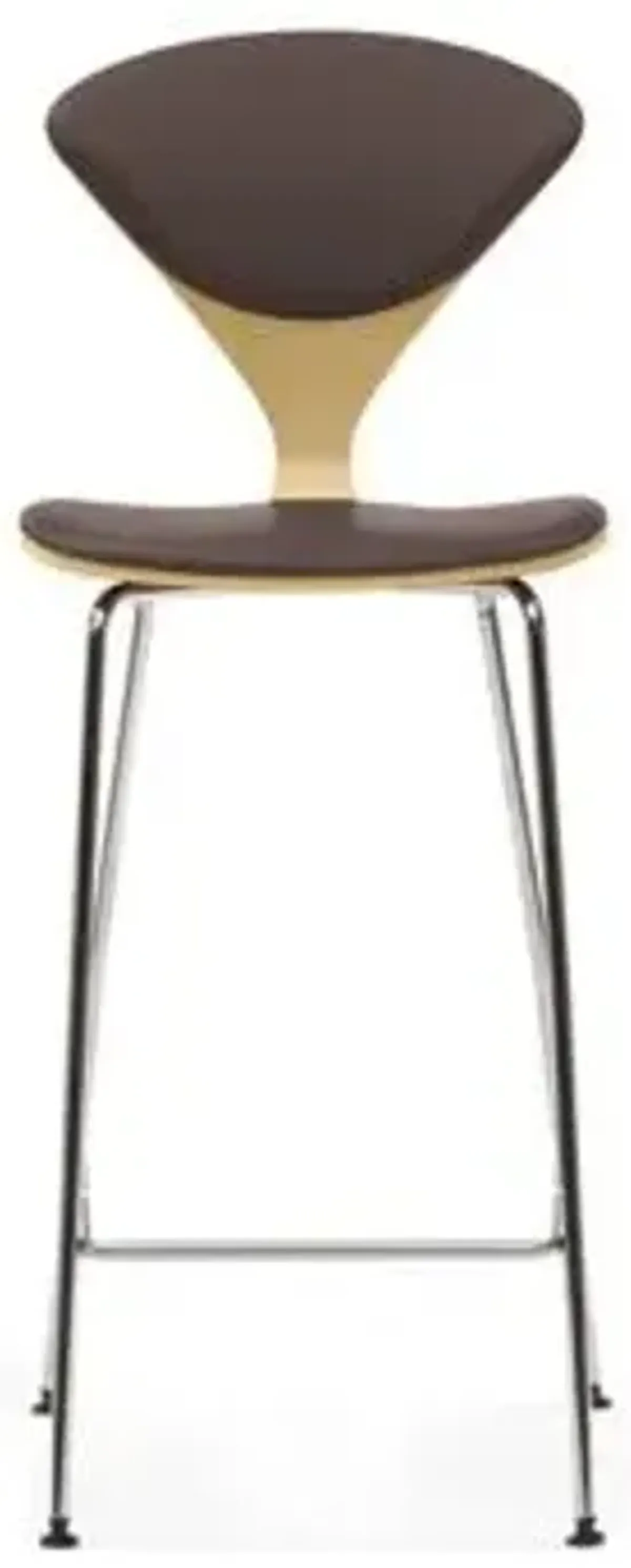 Cherner Seat and Back Upholstered Metal Base Stool