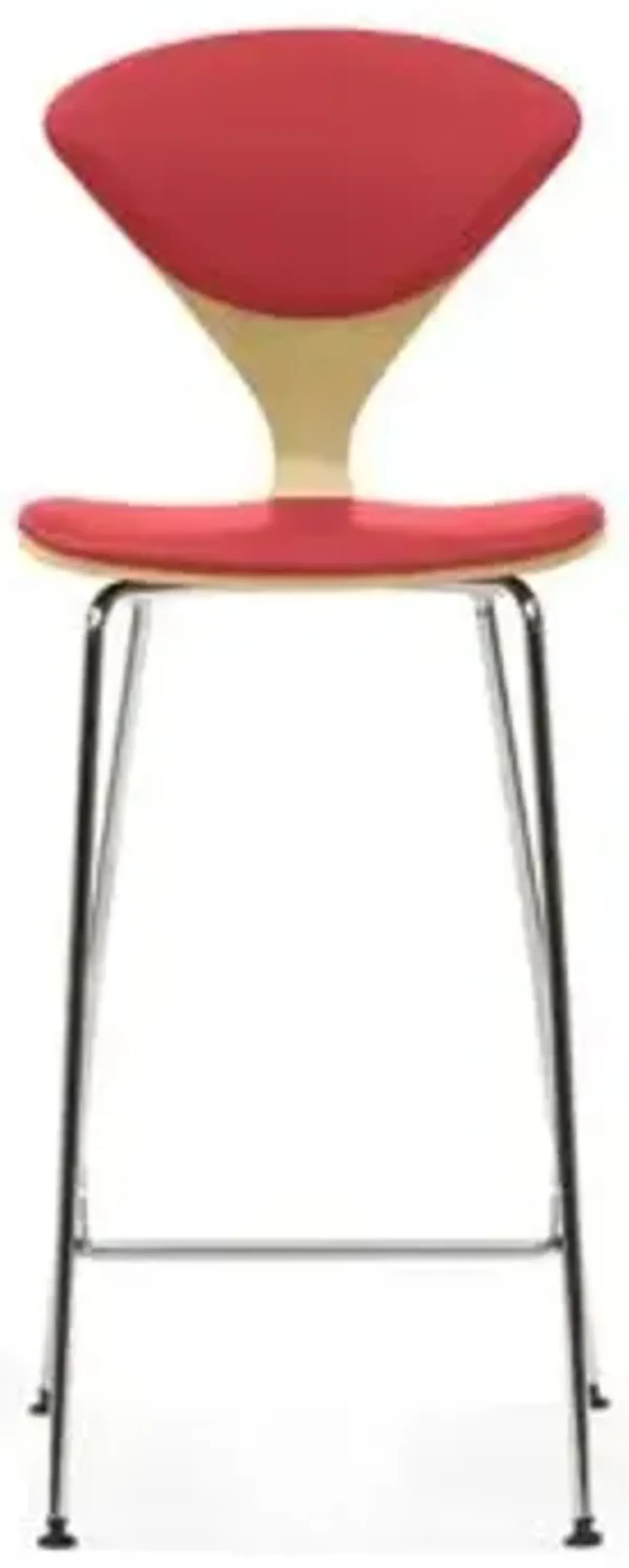 Cherner Seat and Back Upholstered Metal Base Stool