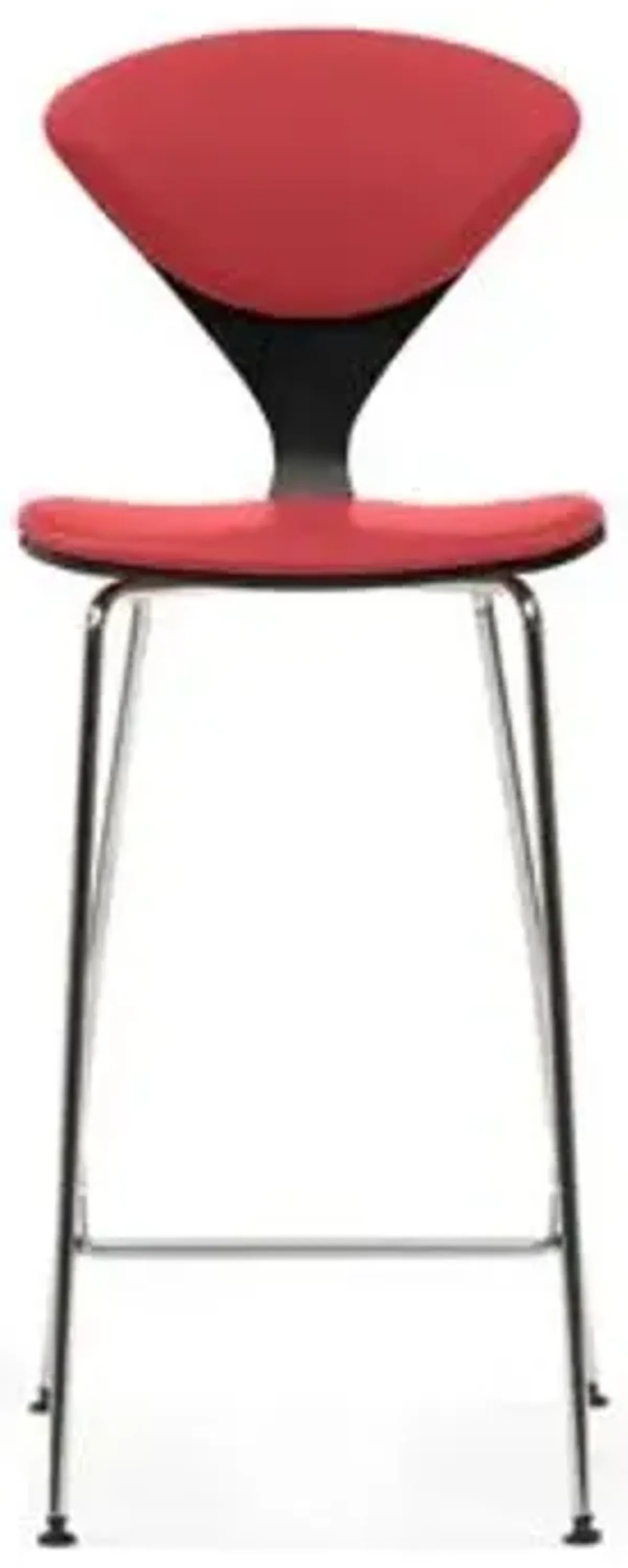 Cherner Seat and Back Upholstered Metal Base Stool