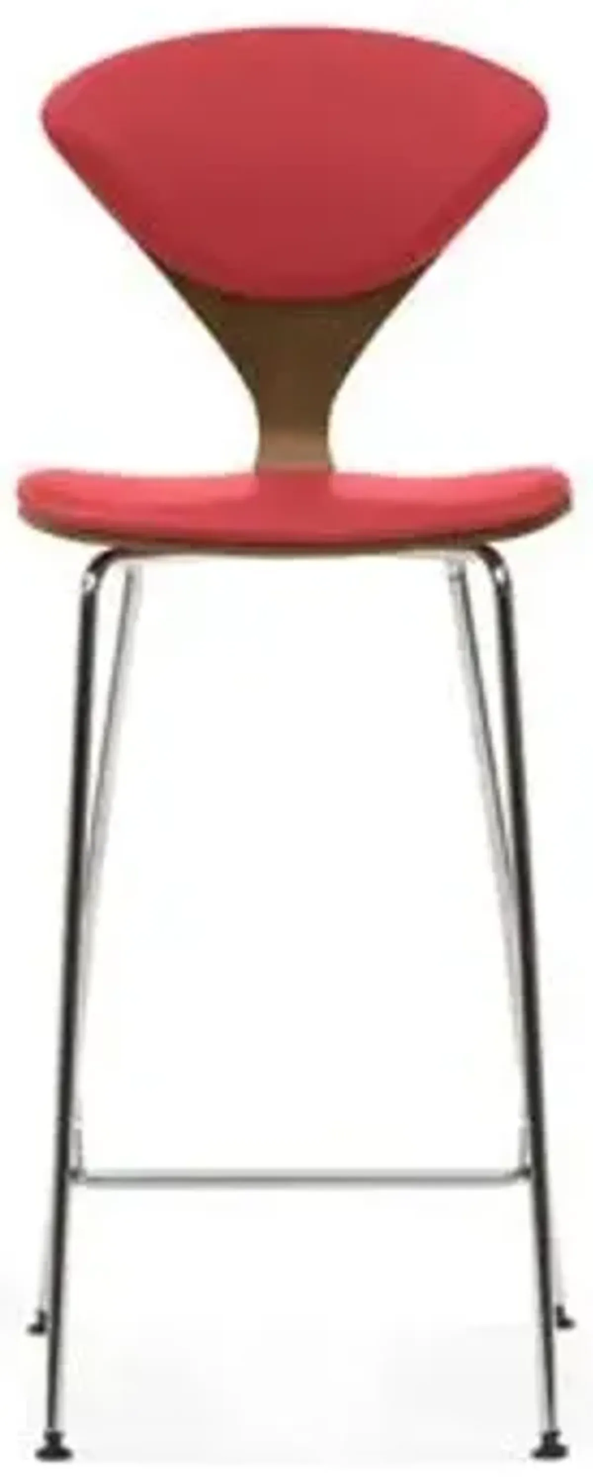 Cherner Seat and Back Upholstered Metal Base Stool