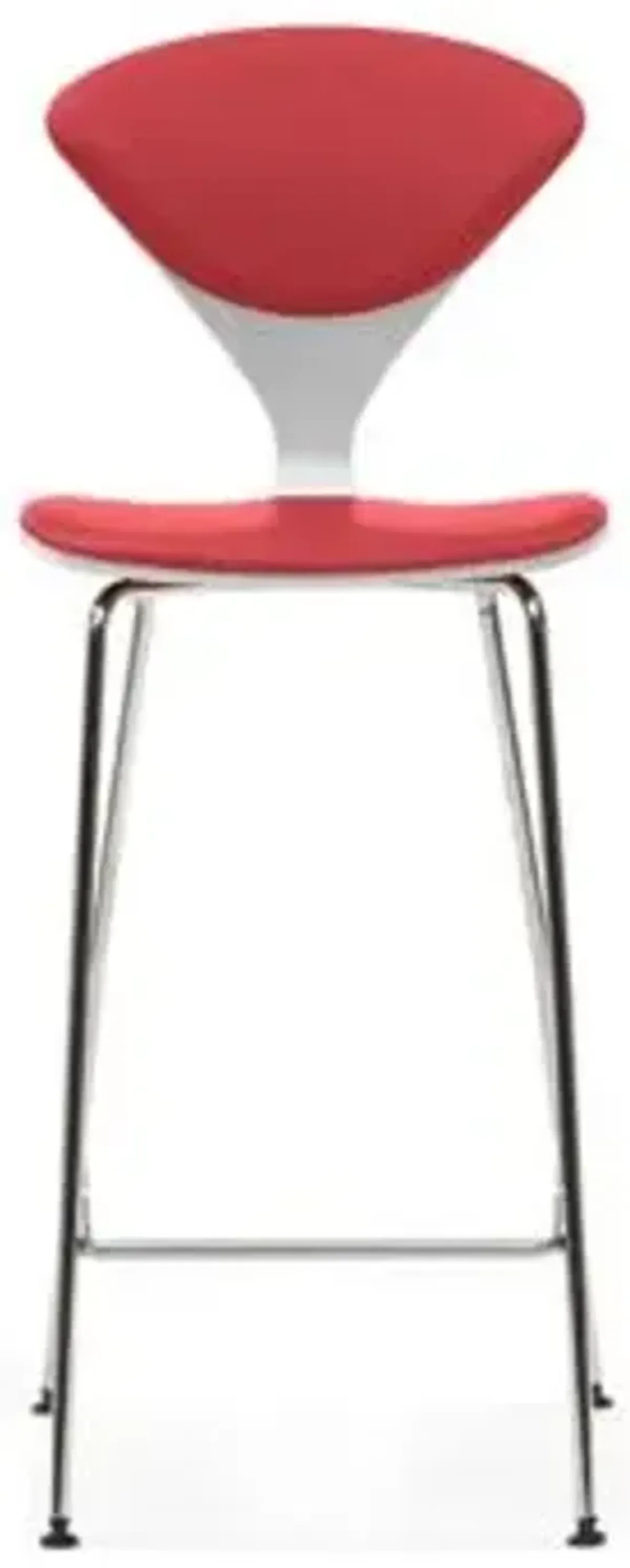 Cherner Seat and Back Upholstered Metal Base Stool