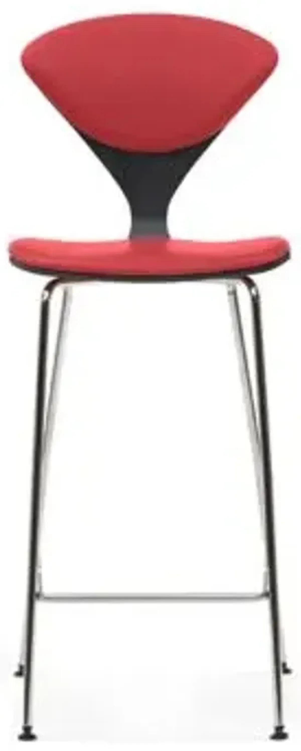 Cherner Seat and Back Upholstered Metal Base Stool