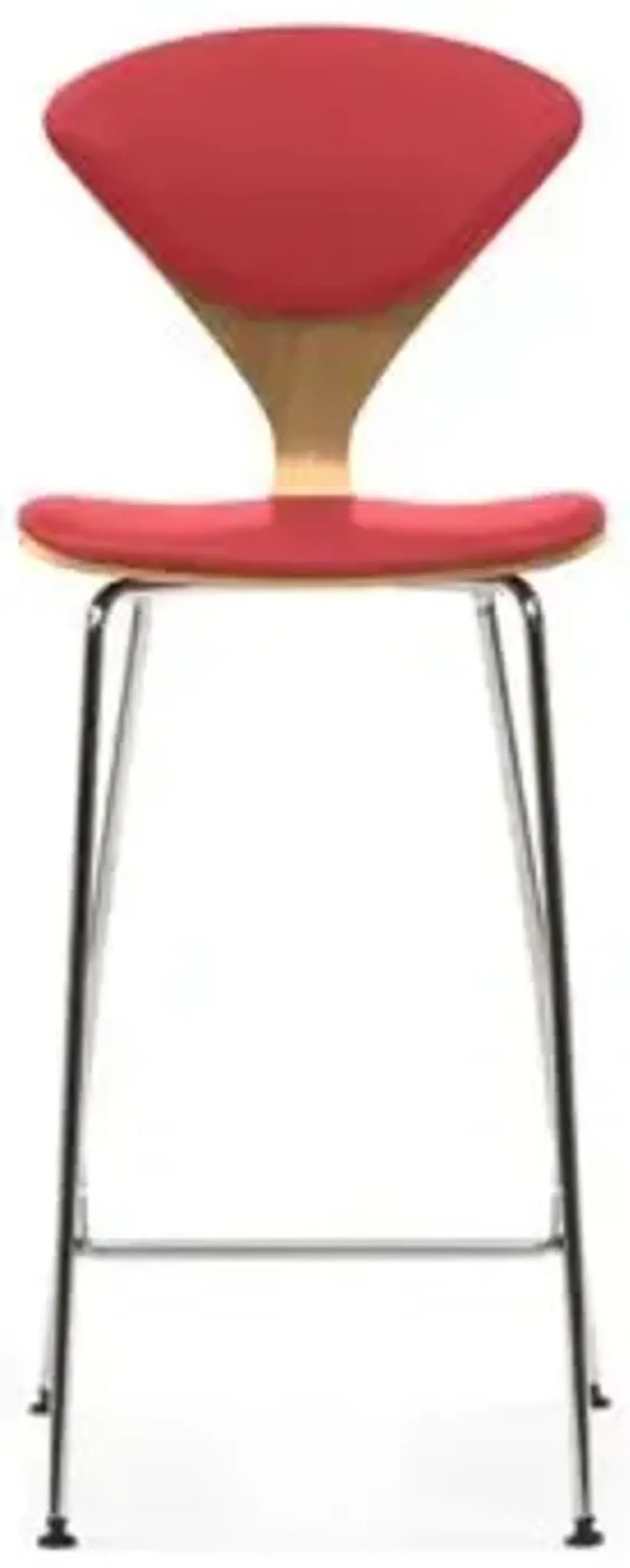 Cherner Seat and Back Upholstered Metal Base Stool